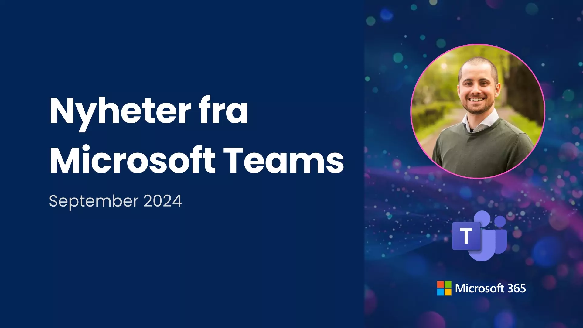 en illustrasjon med microsoft teams og teksten nyheter fra microsoft teams september 2024