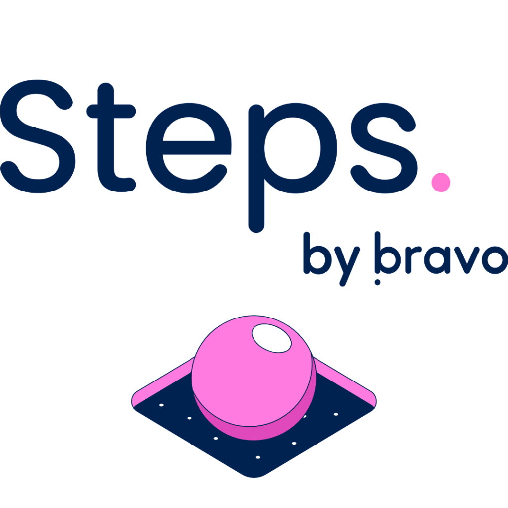 steps logo med steps illustrasjon